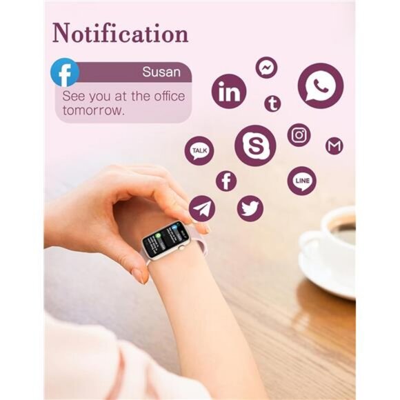 Fitness Watches for Women, LYNN2 Fitness Tracker with Heart Rate Monitor Blood - Picture 4 of 7